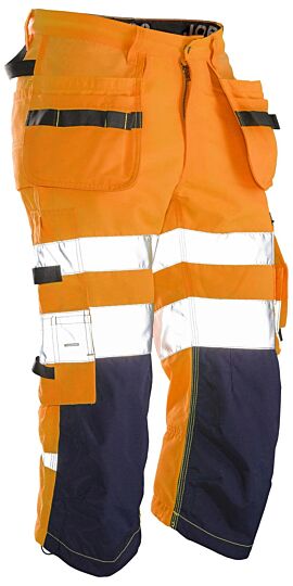 Jobman 2217 Hi-Vis Long Shorts Oranje/Navy