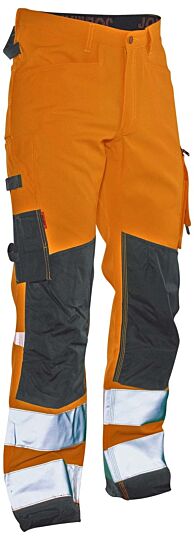 Jobman 2221 Hi-Vis Service Trousers Star Heren Oranje/Zwart