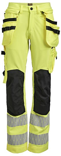 Jobman 2271 Hi-Vis Women’S Craftsman Trousers Hp Dames Geel/Zwart