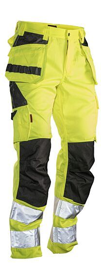 Jobman 2377 Hi-Vis Trousers Hp Geel/Zwart