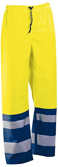 Jobman 2546 Hi-Vis Rain Trousers Geel/Navy