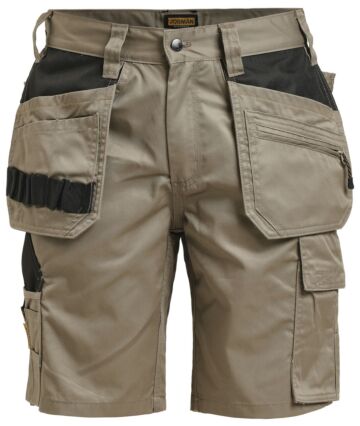 Jobman 2722 Korte werkbroek Shorts Hp Khaki/Zwart