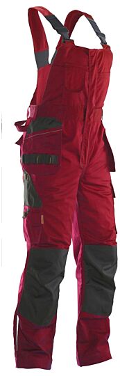 Jobman 3730 Bib N' Brace Rood/Zwart