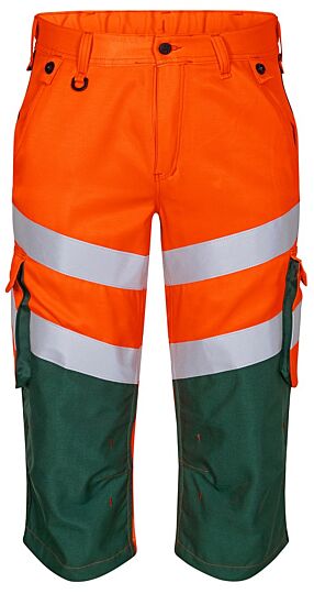 F. Engel 6544 Safety Light 3/4 Trouser Repreve Orange/Green