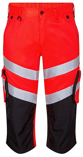 F. Engel 6544 Safety Light 3/4 Trouser Repreve Red/Black
