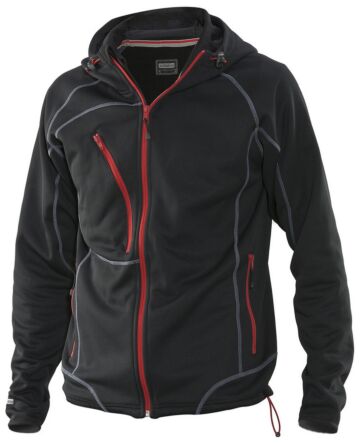 Jobman 5152 Hoodie Zwart/Rood