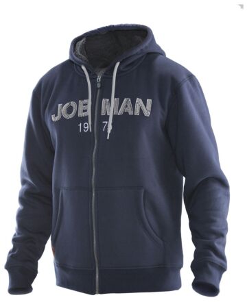 Jobman 5154 Vintage Hoodie Lined Heren Navy/Donkergrijs