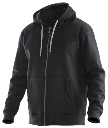 Jobman 5155 Vintage Hoodie Lined Zwart/Grijs
