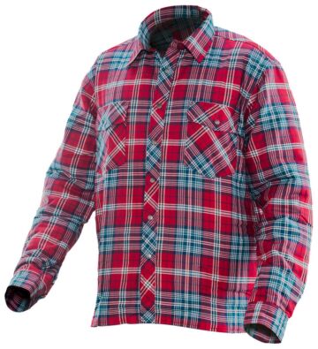 Jobman 5157 Flannelhirt Lined Rood/Blauw