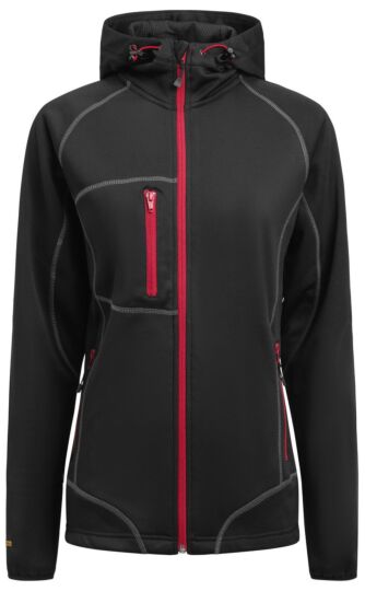 Jobman 5177 Women' Hoodie Zwart/Rood