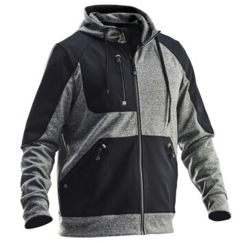 Jobman 5303 Hoodie Spun Dye Zwart Melange/Zwart
