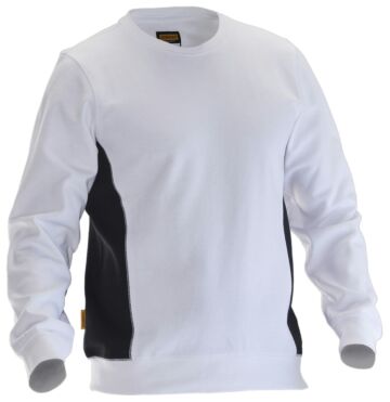 Jobman 5402 Roundneck Sweatshirt Wit/Zwart