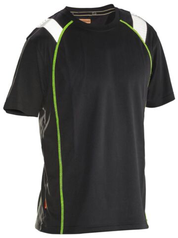 Jobman 5620 Spun-Dye Vision T-Shirt Zwart/Geel