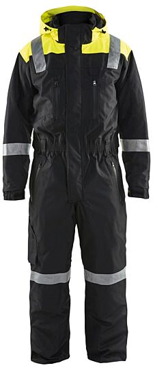 Blåkläder 6786-1977 Shell overall afneembare capuchon Zwart/High Vis Geel