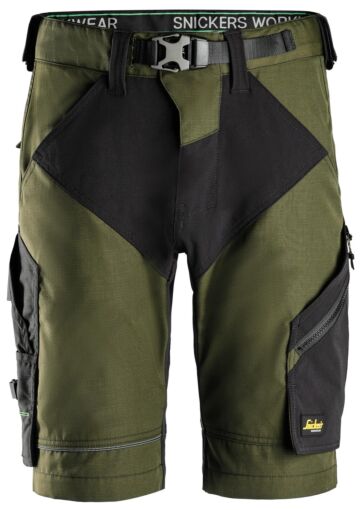 Snickers 6914 Werkshorts Khakigroen/Zwart