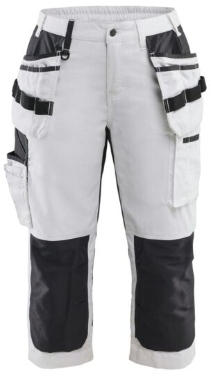 Blåkläder 7109-1310 Dames Schilderspiraatbroek met stretch Wit/zwart