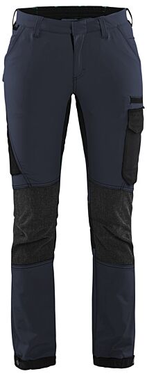 Blåkläder 7122-1645 Dames Service werkbroek 4-weg stretch Donker marineblauw/Zwart
