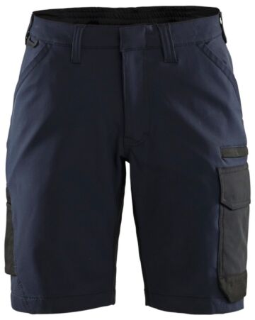 Blåkläder 7123-1645 Dames service short 4-weg stretch Donker marineblauw/Zwart