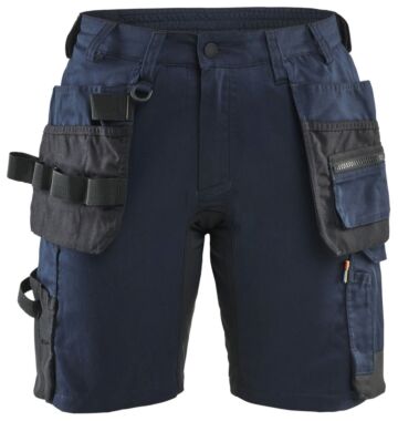 Blåkläder 7133-1832 Dames Short 2-weg stretch met gereedschapszakken Donker marineblauw