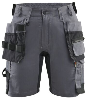 Blåkläder 7133-1832 Dames Short 2-weg stretch met gereedschapszakken Medium grijs