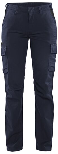 Blåkläder 7144-1832 Dames industrie werkbroek stretch Donker marineblauw/Zwart