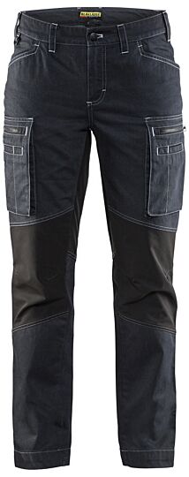 Blåkläder 7159-1142 Dames Service werkbroek denim stretch Marineblauw/Zwart