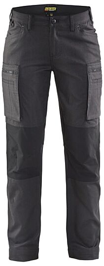 Blåkläder 7159-1146 Dames Service werkbroek stretch Donkergrijs/Zwart