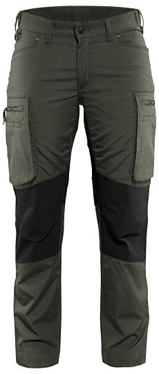 Blåkläder 7159-1845 Dames Service werkbroek Stretch Army groen/Zwart