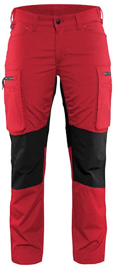 Blåkläder 7159-1845 Dames Service werkbroek Stretch Rood/Zwart