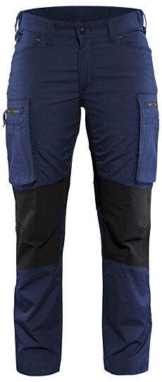 Blåkläder 7159-1845 Dames Service werkbroek Stretch Marineblauw/Zwart