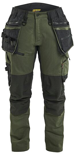 Blåkläder 7170-1149 STRIKER Dames werkbroek met stretch Donker herfstgroen/Zwart