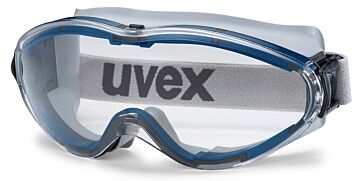 Uvex ruimzichtbril ultrasonic 9302-600 grijs/blauw montuur heldere PC lens UV 2-1.2 supravision e