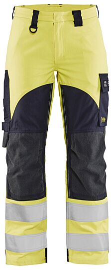 Blåkläder 7189-1512 Dames Multinorm werkbroek Inherent High Vis Geel/Marineblauw
