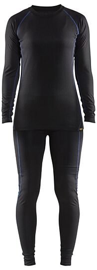 Blåkläder 7202-1707 Dames technische onderkledingset LIGHT Zwart/Korenblauw