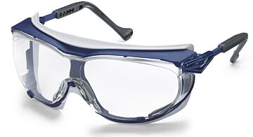 Uvex veiligheidsbril skyguard NT 9175-260 verstelbare oorveren blauw/grijs montuur heldere lens
