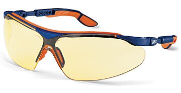 Uvex veiligheidsbril i-vo 9160-520 blauw/oranje amberkleurige lens UV 2-1.2 optidur NCH