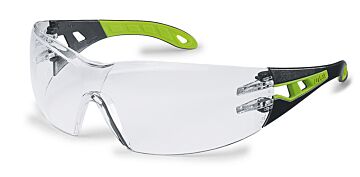 Uvex veiligheidsbril pheos 9192-225 zwart/groen montuur heldere lens UV 2C-1.2 supravision HC-AF