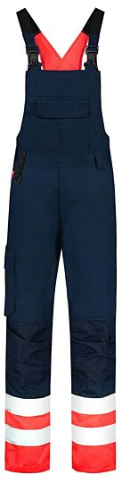 Tricorp 753006 Amerikaanse Overall High Vis Blauw/Fluor Rood