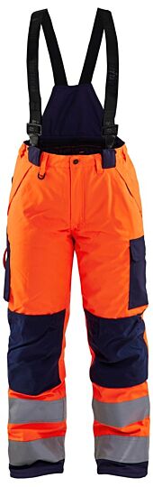 Blåkläder 7885-1977 Dames High Vis winterwerkbroek High Vis Oranje/Marineblauw