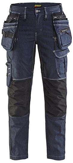 Blåkläder 7990-1141 Dames Werkbroek denim stretch X1900 Marineblauw/Zwart