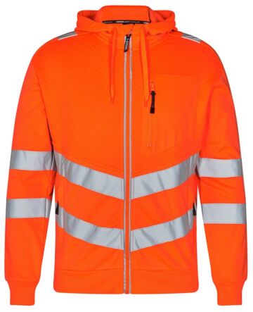 F. Engel 8025 Safety Sweat Cardigan Orange