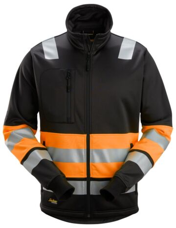 Snickers 8034 High-Vis Klasse 1 Jack met Rits Zwart/High-Vis Oranje