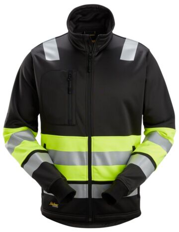 Snickers 8034 High-Vis Klasse 1 Jack met Rits Zwart/High-Vis Geel