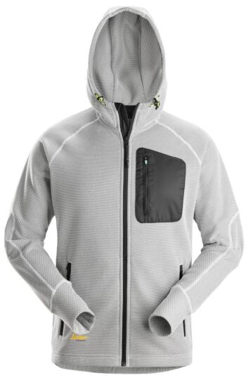 Snickers 8041 FlexiWork Fleece Hoodie Wit/Zwart