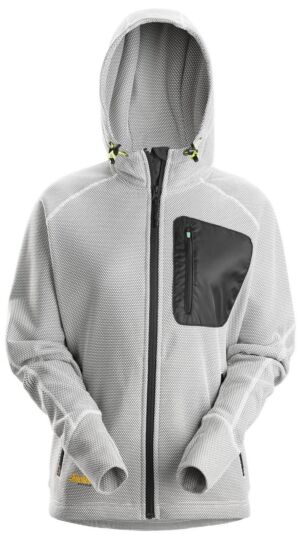 Snickers 8047 FlexiWork Fleece Dames Hoodie Wit/Zwart