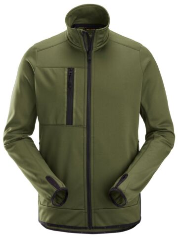Snickers 8059 AllroundWork Fleece Jack met Rits Khakigroen