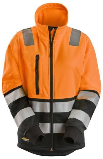 Snickers 8073 High-Vis Klasse 2 Damesjack met Rits High-Vis Oranje/Zwart