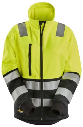 Snickers 8073 High-Vis Klasse 2 Damesjack met Rits High-Vis Geel/Zwart