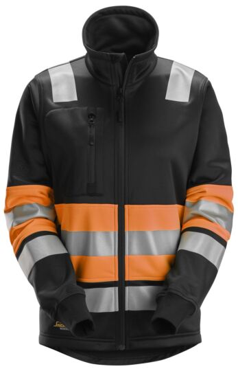Snickers 8077 Klasse 1 Damesjack met Volledige Rits High-Vis Oranje/Zwart