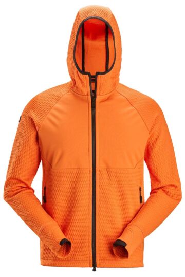 Snickers 8405 Tussenlaag Hoodie met Rits Warm Oranje/Warm Oranje